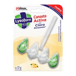 Canasta Activa Desinfectante para Inodoro Lysoform Cítrica 38.6 g.