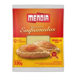 Tapas para Empanadas Mendia Criolla Horno 12 u.