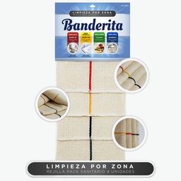 Rejilla Banderita Pack Sanitario 34x42 cm. x 4 uni