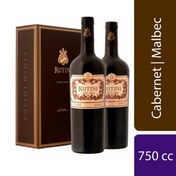 Estuche Vino Rutini Blend Cabernet Malbec 750 cc. x 2 uni