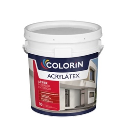 Pintura Latex Acrylatex Interior Exterior Mate 10 lt Colorin