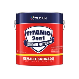 Pintura Esmalte Sintetico Blanco Satinado Titanio Pro 4 lts