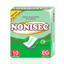 Pañales para Adulto Nonisec con Gel Talle Xg 10 u.