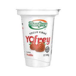 Yogur Firme Manfrey Frutilla 140 g.