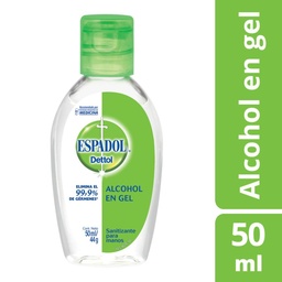 Alcohol en Gel Espadol Dettol Original 50 ml.