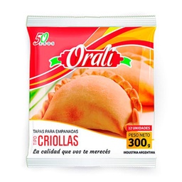 Tapas para Empanadas Orali Criollas x 12 uni