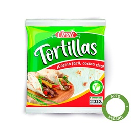 Tortillas Veganas Orali de Trigo Blanco x 6 uni