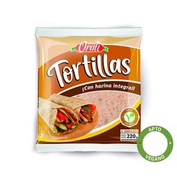 Tortillas Veganas Orali Integrales x 6 uni