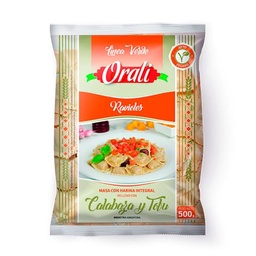 Ravioles Orali Veganos Integrales Calabaza y Tofu 500 g.