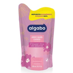 Jabón Líquido Algabo Flower Milk Repuesto 300 cc.