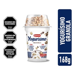 Yogur Entero Yogurísimo Topping Granola 168 g.​