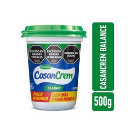 Queso Crema Casancrem Balance en Pote 500 Grs