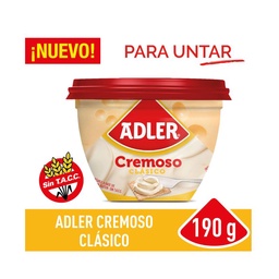 Queso Untable Cremoso Clásico Adler 190 g.