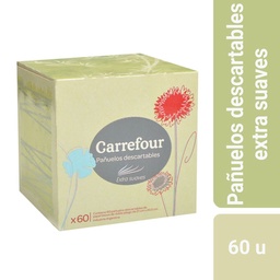 Pañuelo Descartable Carrefour Cubo x 60 uni