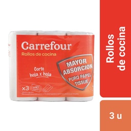 Rollo de Cocina Carrefour 3 x 40 Paños