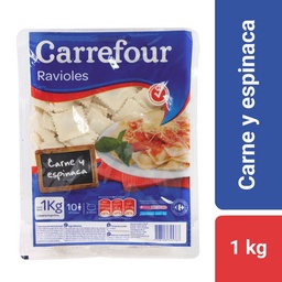 Ravioles Carrefour Classic Espinaca y Carne 1 kg.