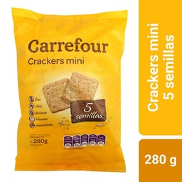 Galletitas Crackers Carrefour Classic Mini 5 Semillas 280 g.