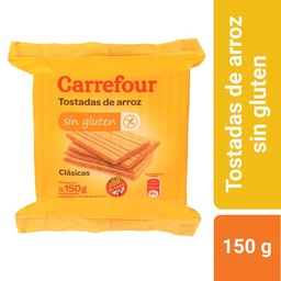 Tostadas de Arroz Carrefour Clásicas 150 g. Sin Tacc