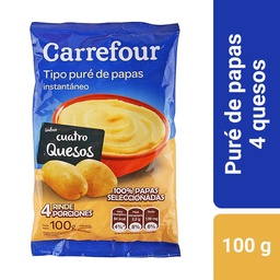 Puré de Papas Instantáneo Carrefour Classic 4 Quesos 100 g.