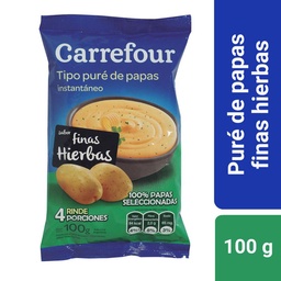 Puré de Papas Instantáneo Carrefour Classic Finas Hierbas 100 g.
