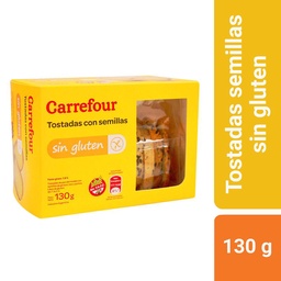 Tostadas con Semillas Carrefour 130 g. Sin Tacc