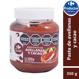 Crema de Avellanas Carrefour con Cacao 350 g.