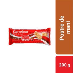 Postre Carrefour A Base de Pasta de Maní Barra Sin Tacc 200 g.