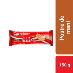 Postre Carrefour A Base de Pasta de Maní Barra Sin Tacc 150 g.