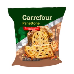Panettone Carrefour classic con frutas y pasas 500 g.