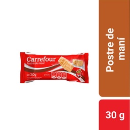 Postre Carrefour A Base de Pasta de Maní Barra Sin Tacc 30 g.