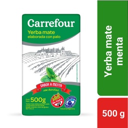 Yerba Mate Sabor A Menta Carrefour Sin Tacc 500 g.