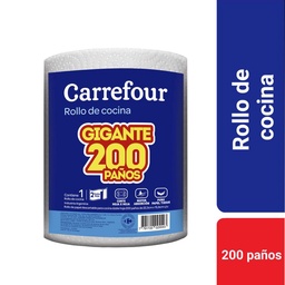 Rollo de Cocina Carrefour Maxi Blanco x 200 Paños