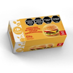 Medallon de Carne Supercongelado Carrefour Classic 12 uni