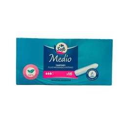 Tampones Medio Carrefour Soft 16 uni.