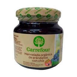 Mermelada Carrefour de Arándano Chia Orgánico 260 g.