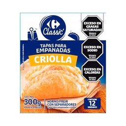 Tapa para Empanadas Criolla Carrefour Classic 12 uni