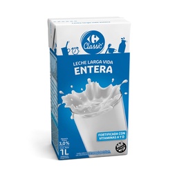 Leche Entera Uat Carrefour Classic Tetra 1 lt.