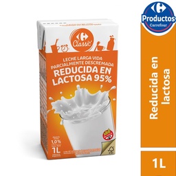 Leche Reducida en Lactosa Uat Carrefour Classic 1 lt.