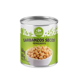 Garbanzos Secos Remojados Carrefour Classic en Lata 300 g.