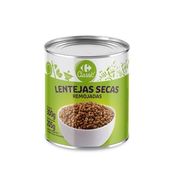 Lentejas Secas Remojadas Carrefour Classic en Lata 300 g.