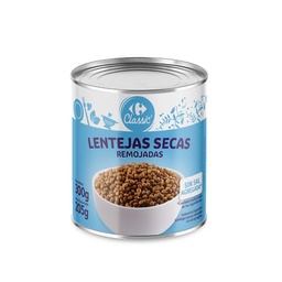 Lentejas Secas Remojadas Carrefour Classic Sin Sal 300 g.