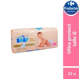 Pañal Carrefour Baby Talle g Hiperpack 32 uni