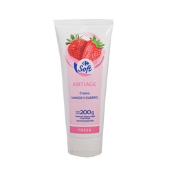 Crema Corporal Carrefour Soft Antiage Fresa 200 g.