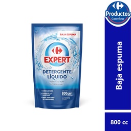 Detergente Baja Espuma Carrefour Expert Dp 800 cc.