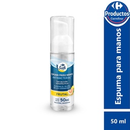 Espuma de Manos Carrefour Soft Antibac Frutal en Botella 50 ml.