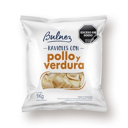 Ravioles de Pollo y Verdura Bulnez Fp 1 kg.