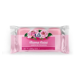 Jabón de Tocador Rosas Carrefour Soft x3 90 g.