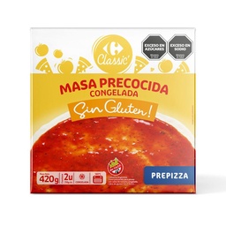 Prepizza Congelada Carrefour Classic Sin Gluten de Tomate 2 uni