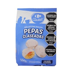 Galletitas Pepa Glaseadas Carrefour Classic 300 g.