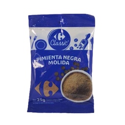 Pimienta Negra Carrefour Classic en Sobre 25 g.